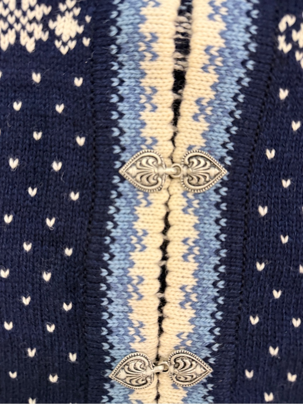 Natural Style Wool sweater / cardigan with tags ! Nordic Fair Aisle size medium - Picture 4 of 10